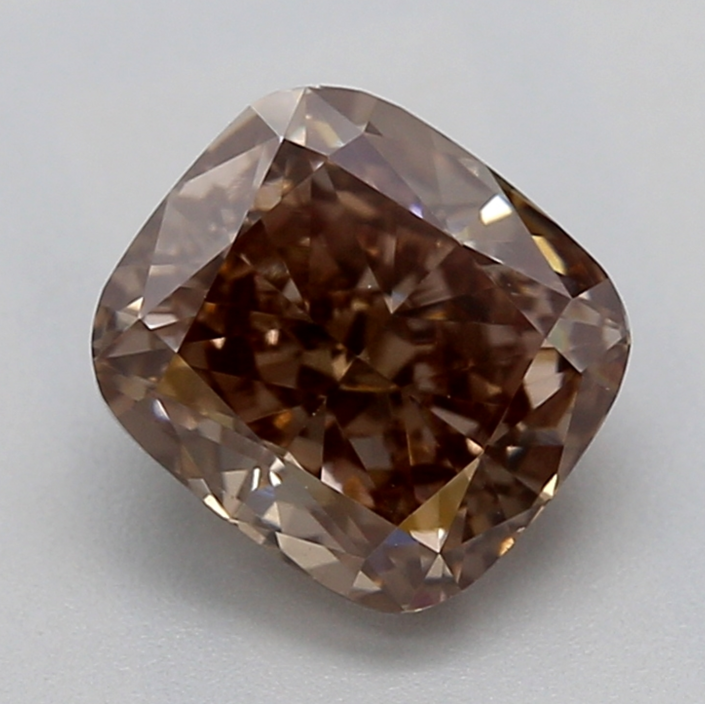 1 CT Brown Cushion Cut Lab Grown Diamond For Engagement Ring