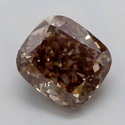 1 CT Brown Cushion Cut Lab Grown Diamond For Engagement Ring