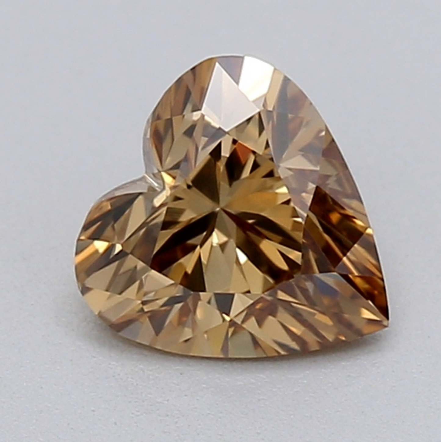 0.60 CT Brown Heart Cut Lab Grown Diamond For Engagement Ring
