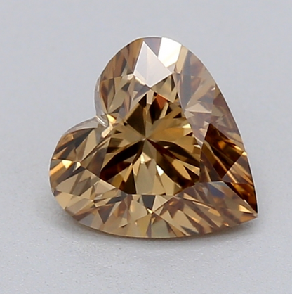 0.60 CT Brown Heart Cut Lab Grown Diamond For Engagement Ring