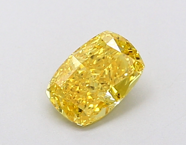 Cushion Cut Vivid Yellow Lab Grown Diamond For Engagement Ring