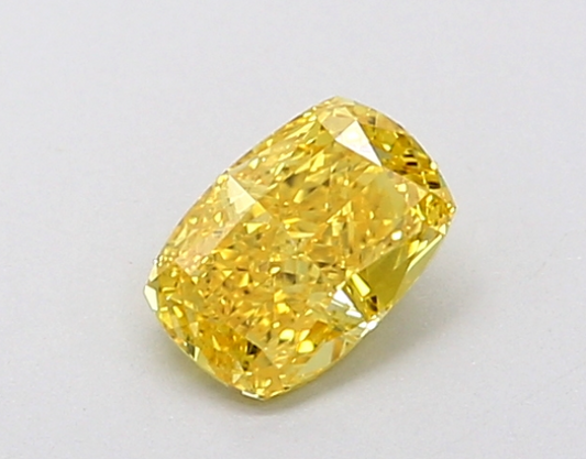 Cushion Cut Vivid Yellow Lab Grown Diamond For Engagement Ring