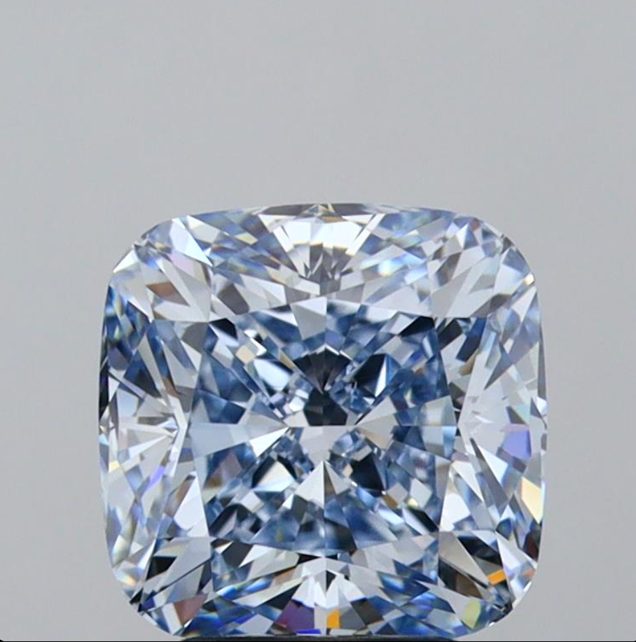 3.24 CT Light Blue Cushion Cut Diamond For Engagement Ring