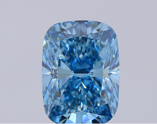 4 CT Cushion Cut Blue Lab Grown Diamond For Engagement Ring