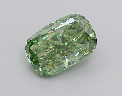 2 CT Cushion Cut Vivid Green Lab Grown Diamond For Engagement Ring