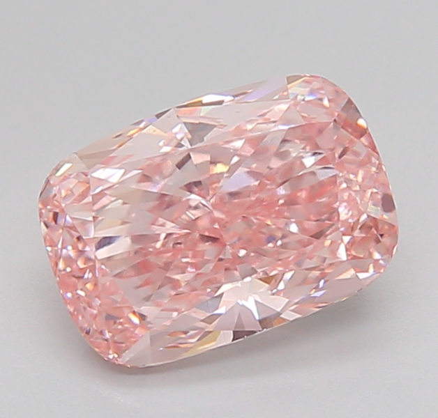 2 CT Cushion Cut Vivid Pink Lab Grown Diamond For Engagement Ring