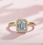 5 CT Emerald Cut Lab Grown Diamond Engagement Ring