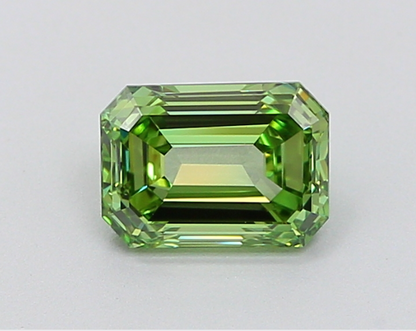 1 CT Emerald Cut Vivid Green Lab Grown Diamond For Engagement Ring