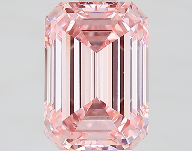 2 CT Emerald Cut  Pink Lab Grown Diamond For Engagement Ring