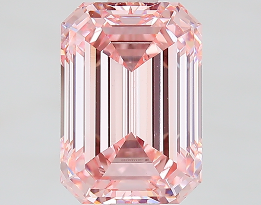 2 CT Emerald Cut  Pink Lab Grown Diamond For Engagement Ring