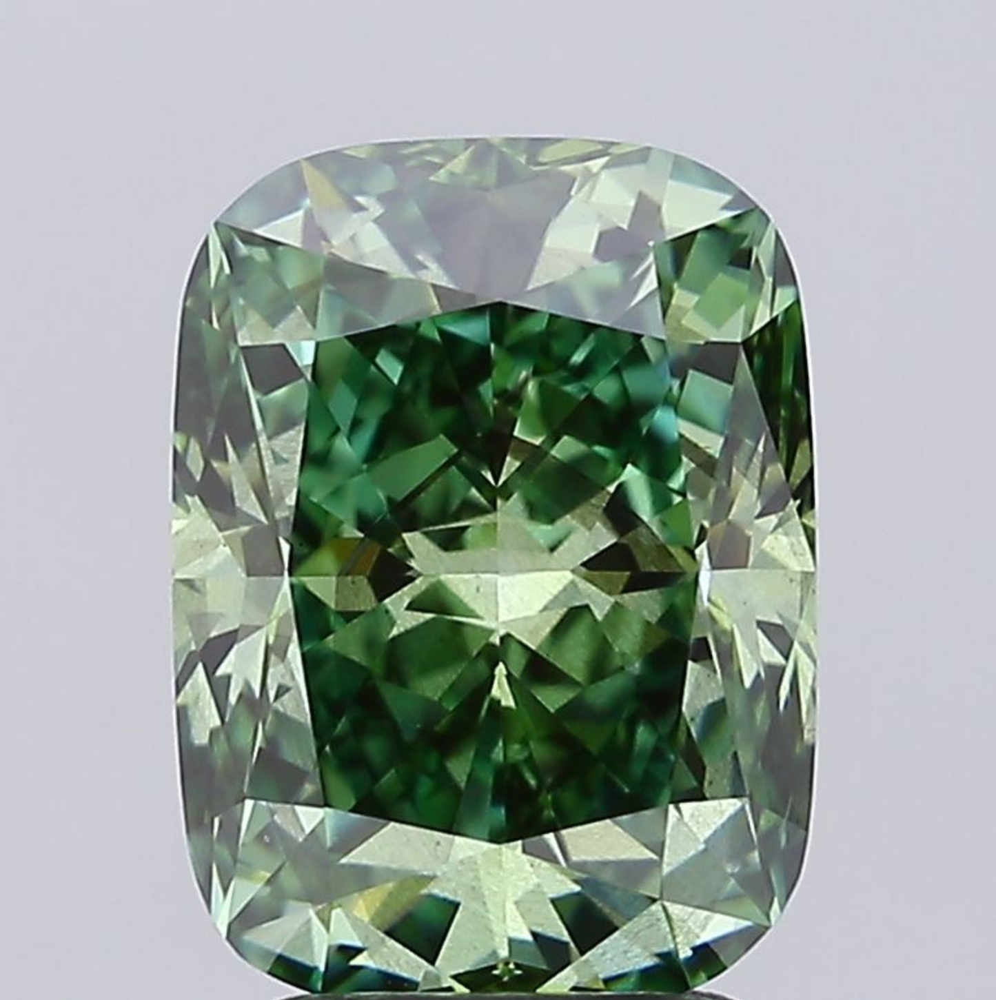 3 CT Green Cushion Cut Lab Grown Diamond For Engagement Ring