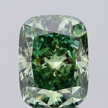 3 CT Green Cushion Cut Lab Grown Diamond For Engagement Ring