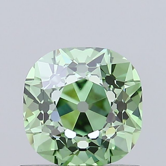1 CT Green Cushion Cut Lab Grown Diamond For Engagement Ring