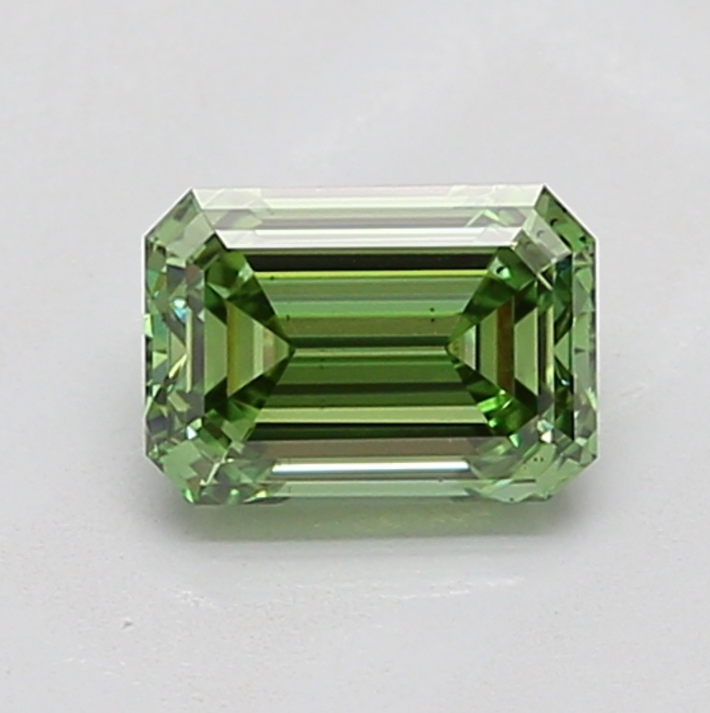1 CT Green Emerald Cut Lab Grown Diamond For Engagement Ring