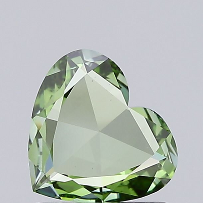 Green Heart Rose Cut Lab Grown Diamond For Engagement Ring