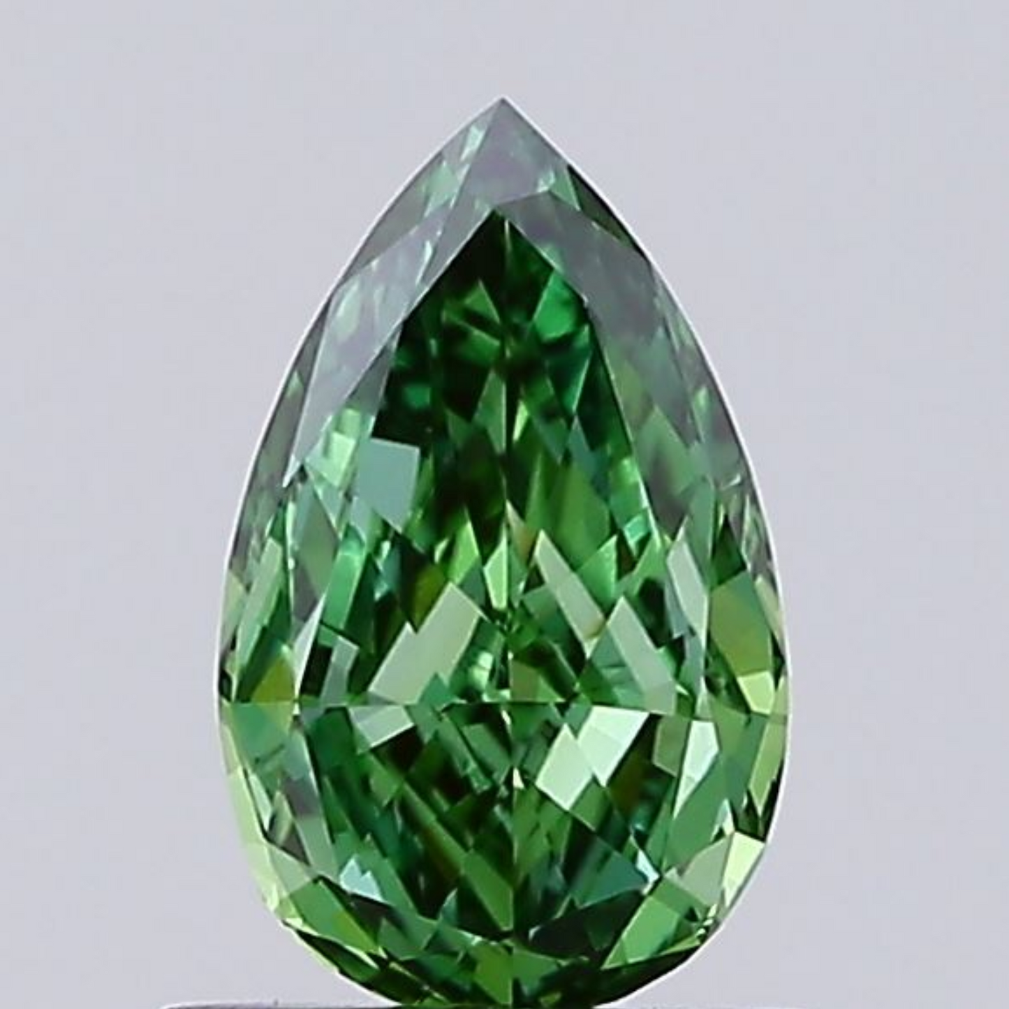 0.85 CT Green Pear Lab Grown Diamond For Engagement Ring