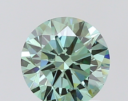 1.50 CT Green Round Lab Grown Diamond For Engagement Ring