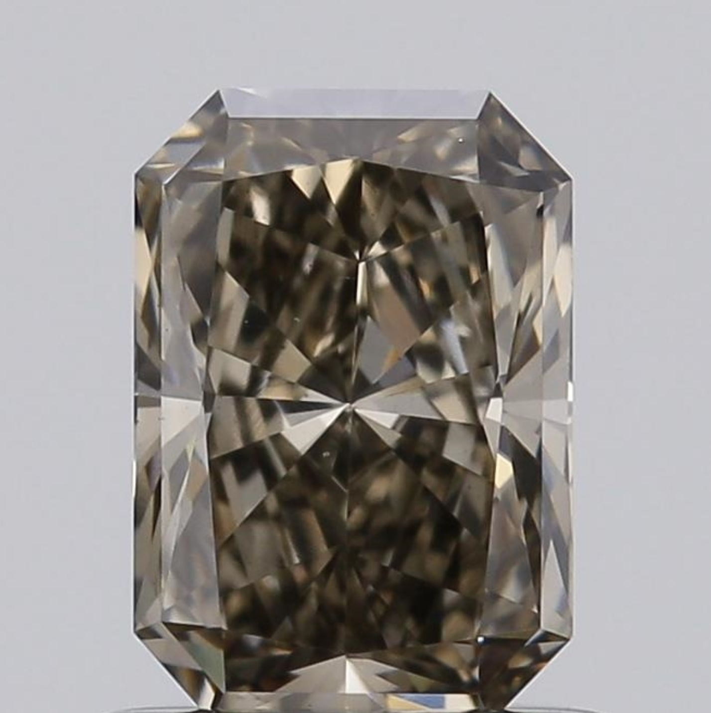 Grey Radiant Cut Lab Grown Diamond For Engagement Ring