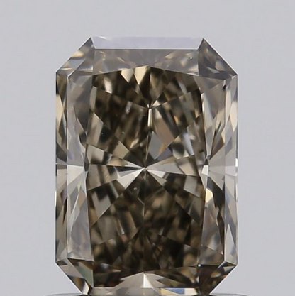 Grey Radiant Cut Lab Grown Diamond For Engagement Ring