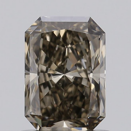 Grey Radiant Cut Lab Grown Diamond For Engagement Ring