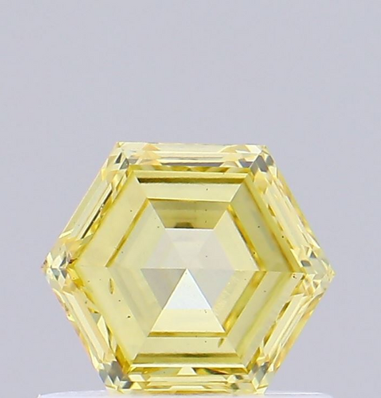 Hexagonal Yellow Lab Grown Diamond For Engagement Ring