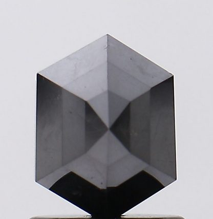 Natural Loose 1 Carat Hexagonal Black Diamond For Pendant