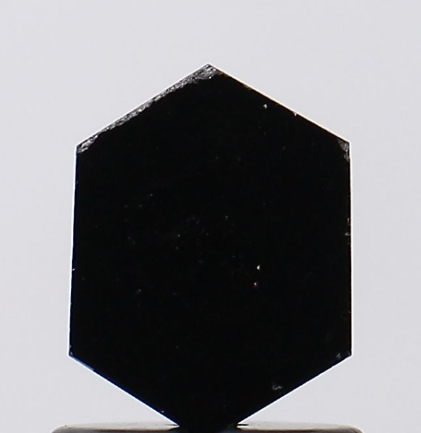 Natural Loose 1 Carat Hexagonal Black Diamond For Pendant