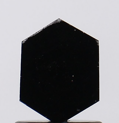 Natural Loose 1 Carat Hexagonal Black Diamond For Pendant