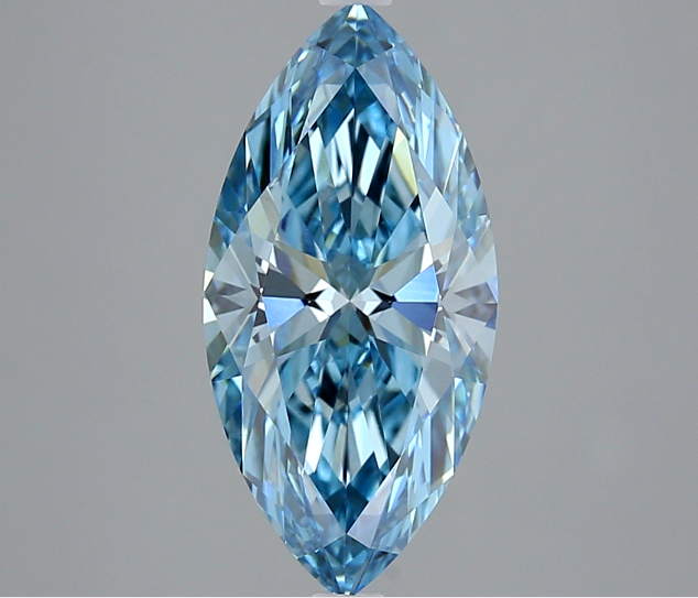 3 CT Marquise Vivid Blue Lab Grown Diamond For Engagement Ring