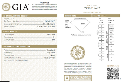 GIA Certified Heart Shape Natural Diamond For Engagement Ring