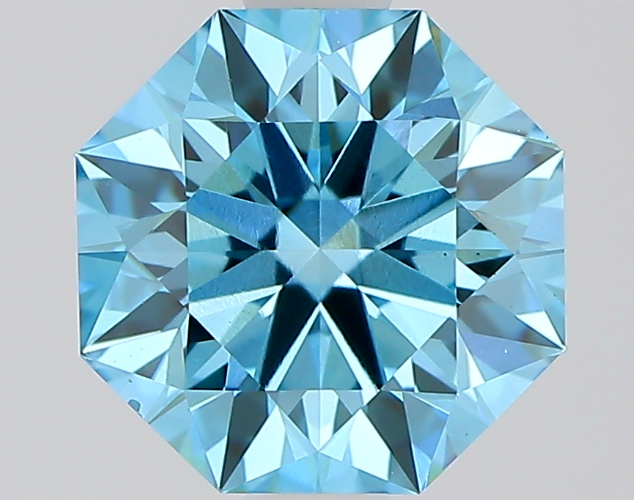 1 CT Octagonal Vivid Blue Lab Grown Diamond For Engagement Ring