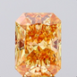 3 CT Orange Radiant  Lab Grown Diamond For Engagement Ring