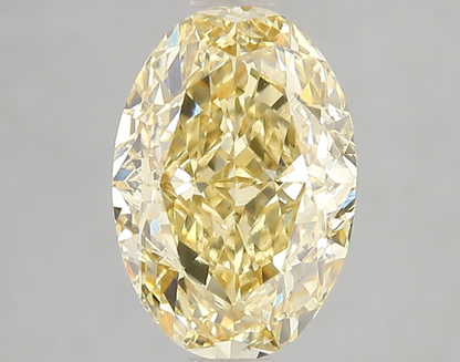 3 CT Oval Intense Yellow lab Grown diamond For Solitaire Engagement Ring