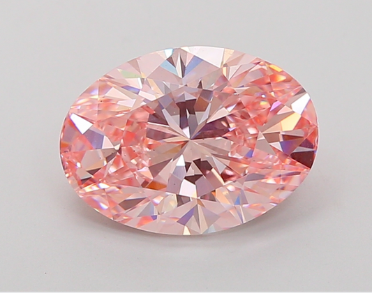 4 CT Pink Oval Shape Lab Grown Diamond For Engagement Ring