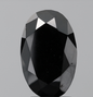 Natural 1 CT Loose Oval Black Diamond For Engagement Ring