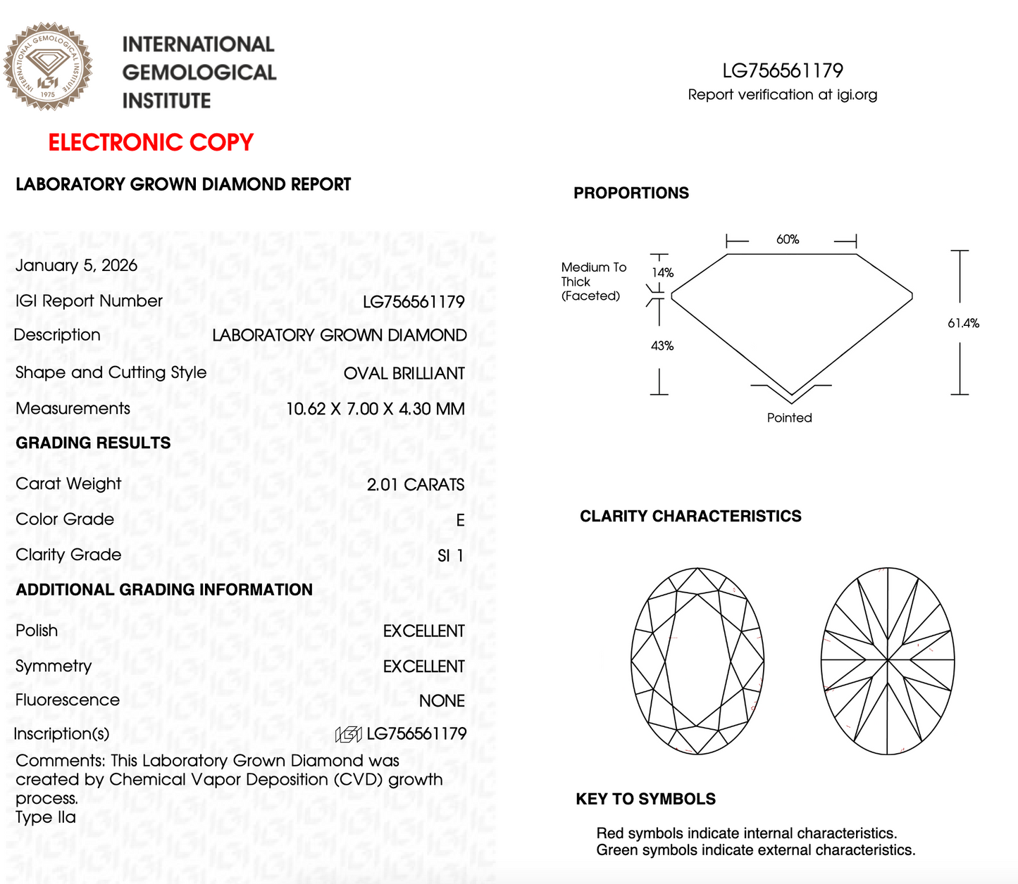 2 CT Oval Lab Grown Diamond For Engagement Ring