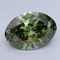 3.50 CT Oval Vivid Green Lab Grown Diamond For Engagement Ring