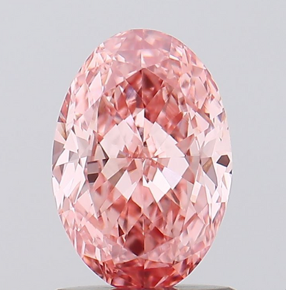 1 CT Oval Vivid Pink Lab Grown Diamond For Engagement Ring