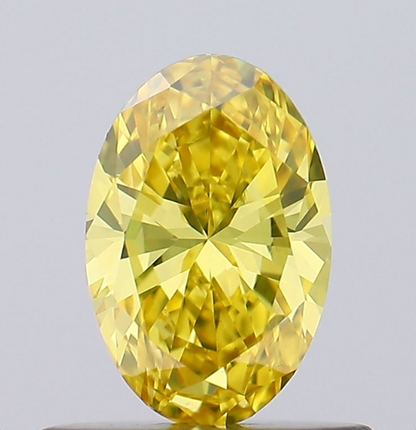 0.50 CT Oval Shape Vivid Yellow lab Grown diamond For Engagement Ring