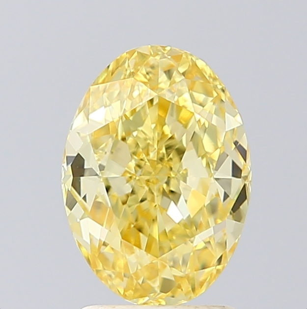 2 CT Oval Vivid Yellow lab Grown diamond For Solitaire Engagement Ring