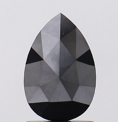 Natural Loose 1 Carat Pear Shape Black Diamond For bezel Engagement Ring