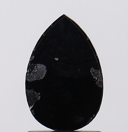 Natural Loose 1 Carat Pear Shape Black Diamond For bezel Engagement Ring