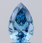 2 CT Pear Vivid Blue Lab-Created Diamond For Engagement Ring