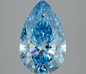 3.50 CT Pear Vivid Blue Lab Grown Diamond For Engagement Ring