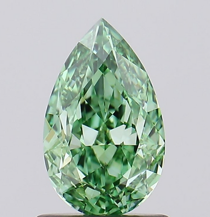 1 CT Pear Vivid Green  Lab Grown Diamond For Engagement Ring