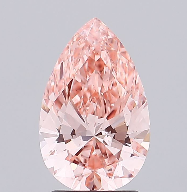 2 CT Pear Vivid Pink Lab Grown Diamond For Engagement Ring