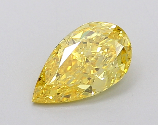 Pear Vivid Yellow Lab Grown Diamond For Engagement Ring