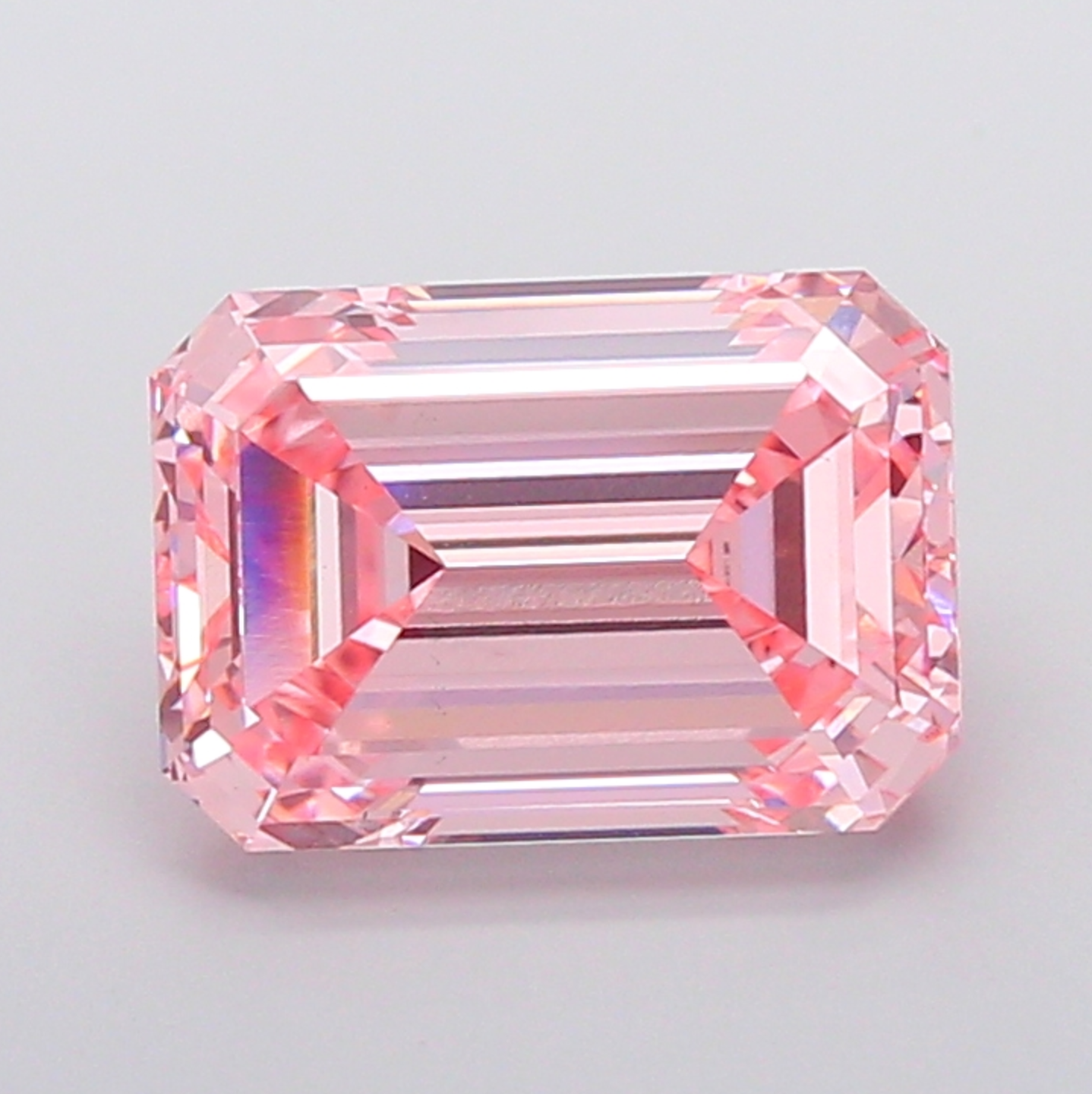 5 CT Pink Emerald Cut Lab Grown Diamond For Engagement Ring