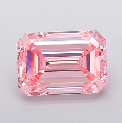 5 CT Pink Emerald Cut Lab Grown Diamond For Engagement Ring
