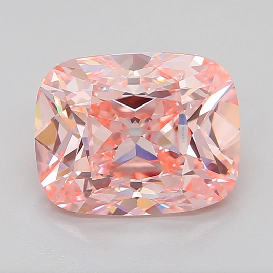 8 CT Pink Old Mine Cushion Cut Lab Grown Diamond For Engagement ring